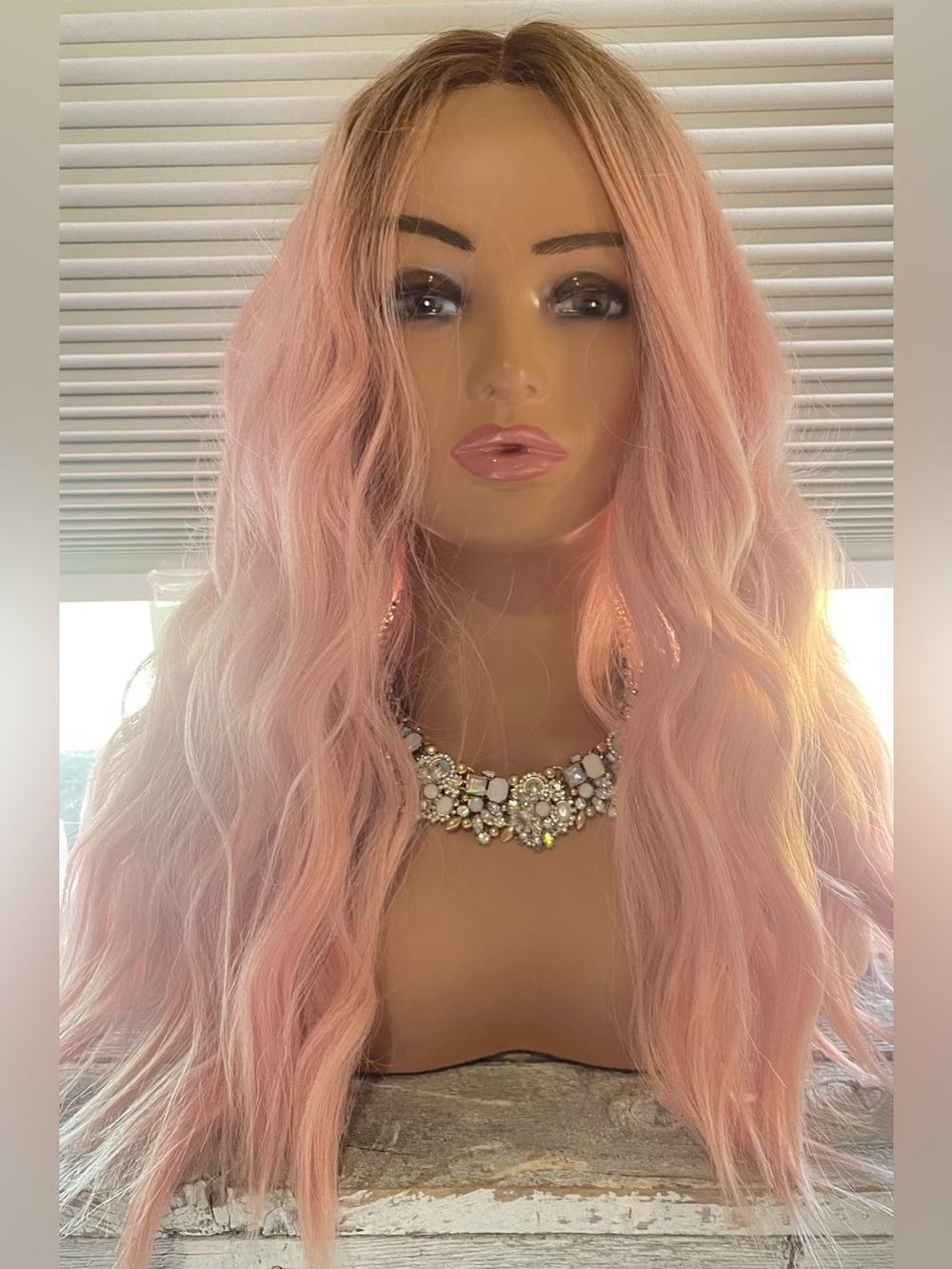 Nel’s Wigs KelliKai Soft Pink Wavy Women's Wig